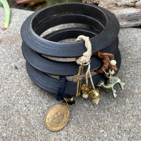 3 Wooden Gypsy spirt bangles custom made pieces - Picture 8 of 8